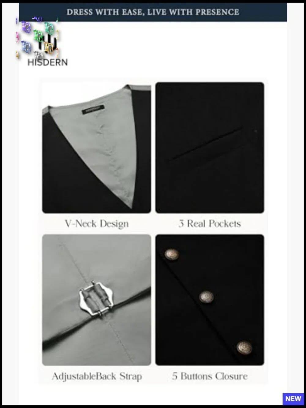 Classic Fit Tuxedo Vest Vintage Style Formal Business Waistcoat Three Pocket